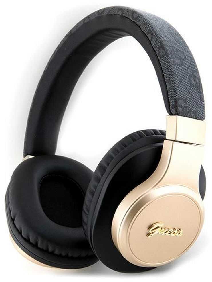 Guess Bluetooth on-ear ausinės GUBH604GEMK juodos spalvos 4G Script