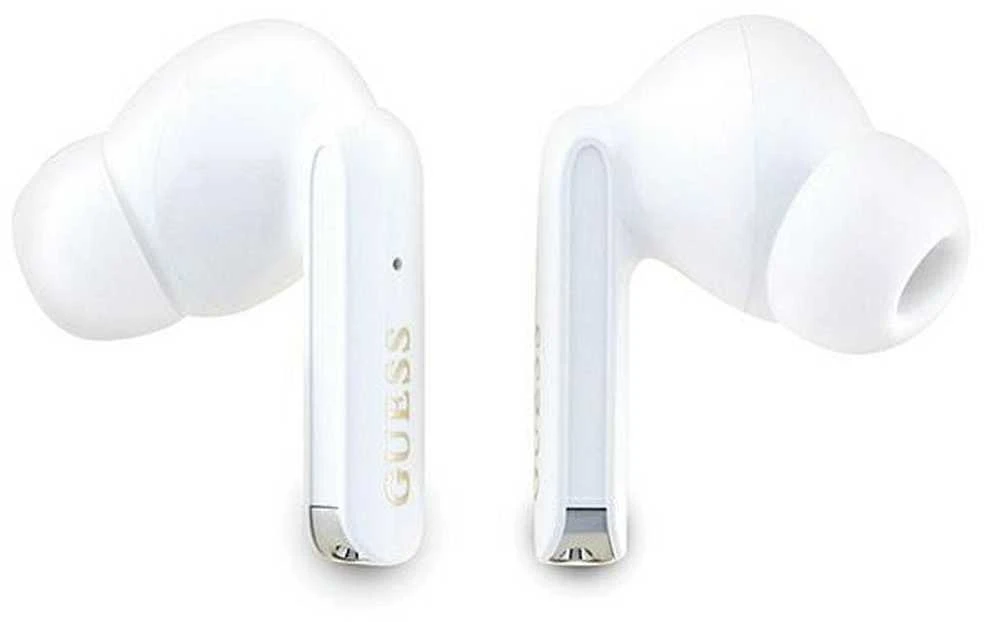 Bluetooth ausinės su Guess logotipu ir metalinėmis detalėmis