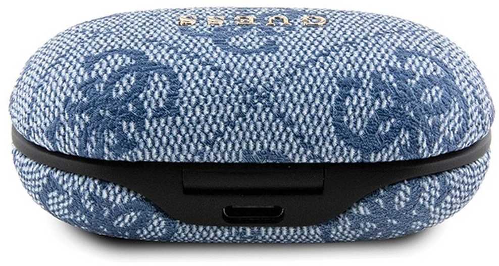 GUESS belaidės ausinės bluetooth TWS ENC GUTWSP4EGB (4G Metal) mėlynas
