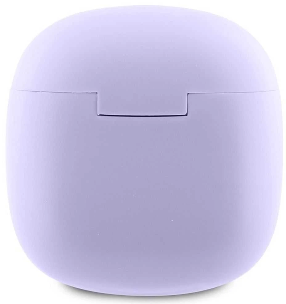 Uždarytas Guess TWS ausinių dėklas, šviesiai violetinis