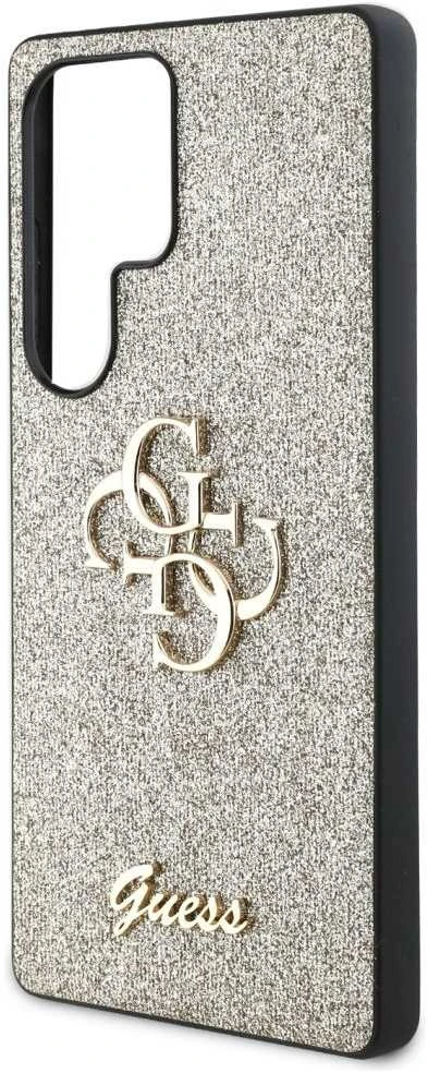 GUESS dėklas skirtas Samsung Galaxy S25 Ultra GUHCS25LHG4SGD (Fixed Glitter Big 4G) aukso spalvos