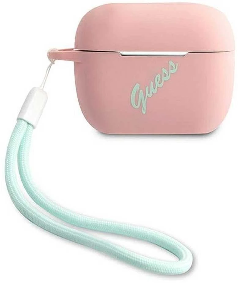 Dėklas GUESS GUACAPLSVSPG AIRPODS PRO COVER Rožinis Žalias/Rožinis Žalias SILICONE VINTAGE