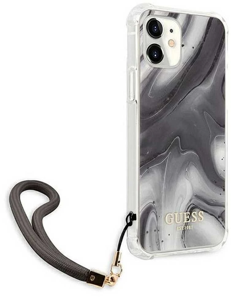 Dėklas GUESS GUHCP12SKSMAGR IPHONE 12 MINI 5.4 "GRAY/GRAY HARDCASE MARBLE COLLECTION