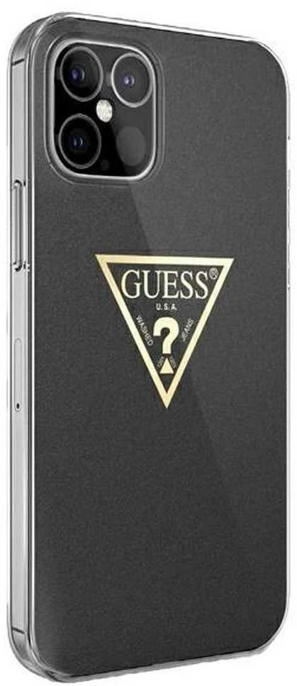 Guess GUHCP12SPCUMPTBK Apple iPhone 12 mini 5,4″ juodos spalvos kietas dėklas Metallic Collection