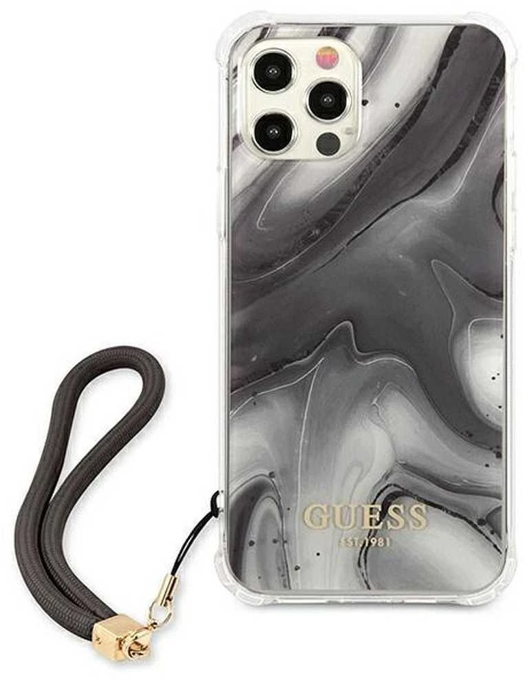 Dėklas GUESS GUHCP12LKSMAGR IPHONE 12 PRO MAX 6,7 "PILKOS/PILKOS KIETŲJŲ DĖLĖS MARMURO KOLEKCIJA