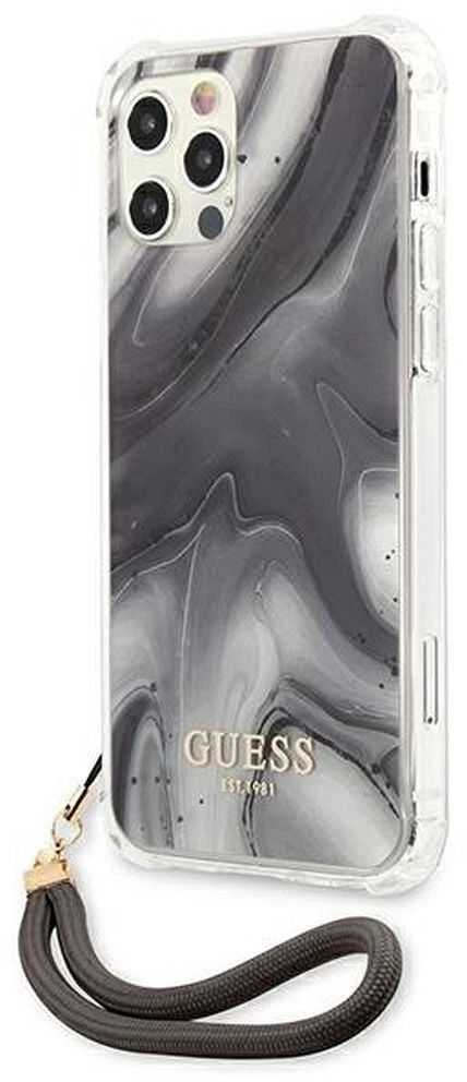 Dėklas GUESS GUHCP12LKSMAGR IPHONE 12 PRO MAX 6,7 "PILKOS/PILKOS KIETŲJŲ DĖLĖS MARMURO KOLEKCIJA