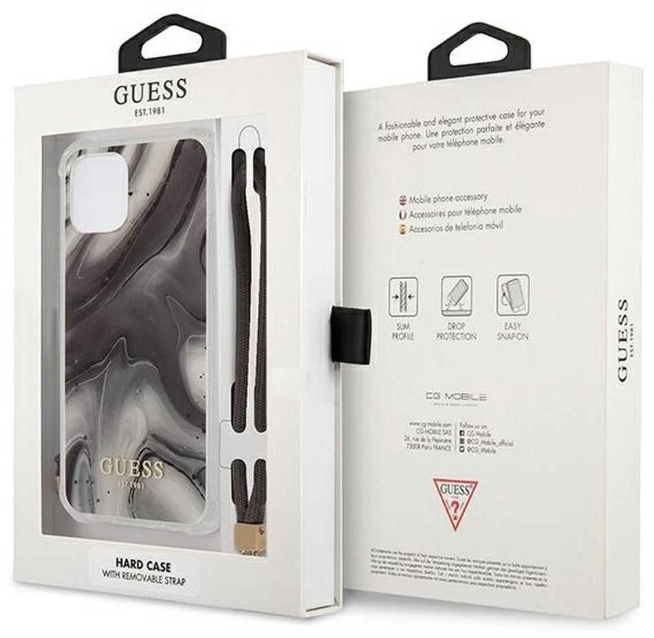 Dėklas GUESS GUHCP12LKSMAGR IPHONE 12 PRO MAX 6,7 "PILKOS/PILKOS KIETŲJŲ DĖLĖS MARMURO KOLEKCIJA