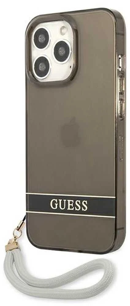 Dėklas GUESS GUHCP13LHTSGSK IPHONE 13 PRO / 13 6.1 "Juodas / Juodas HARDCASE TRANSLUENT STAP