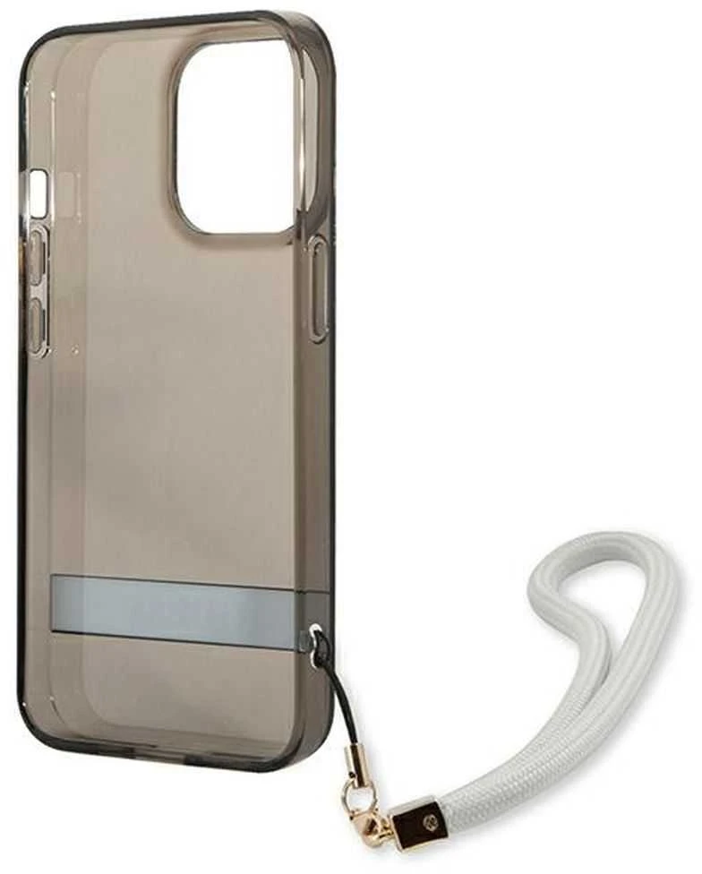 Dėklas GUESS GUHCP13LHTSGSK IPHONE 13 PRO / 13 6.1 "Juodas / Juodas HARDCASE TRANSLUENT STAP