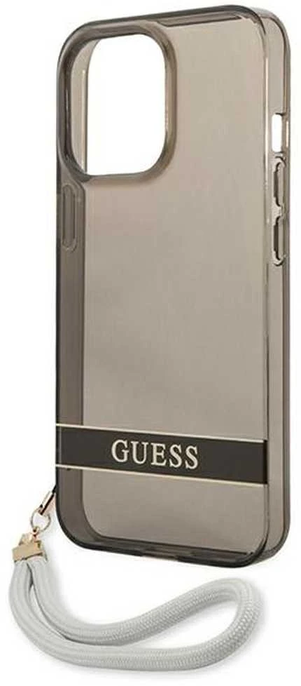 Dėklas GUESS GUHCP13LHTSGSK IPHONE 13 PRO / 13 6.1 "Juodas / Juodas HARDCASE TRANSLUENT STAP