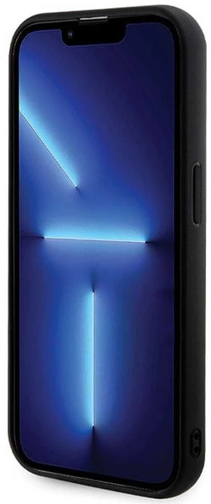 Guess GUHCP13XPSFDGSK Apple iPhone 13 Pro Max 6.7″ juodos spalvos kietas dėklas Sequin Script Metal