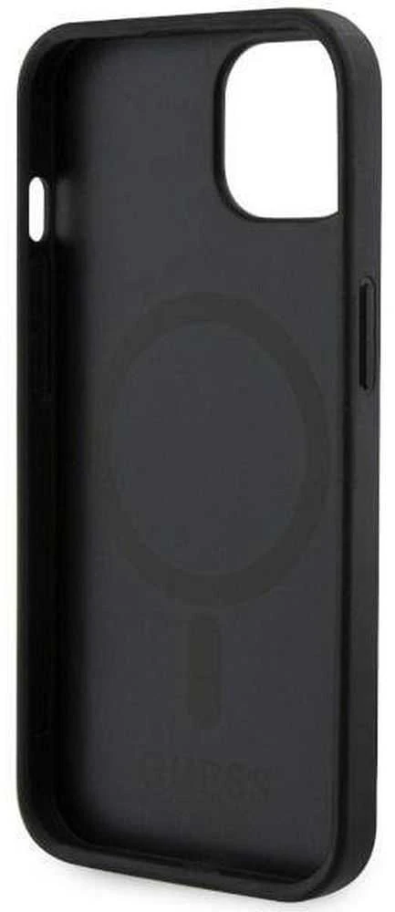 Guess telefono dėklas iPhone 14 6,1 GUHMP14SHGCFSEK juodas hard telefono dėklas GCube Stripes MagSafe