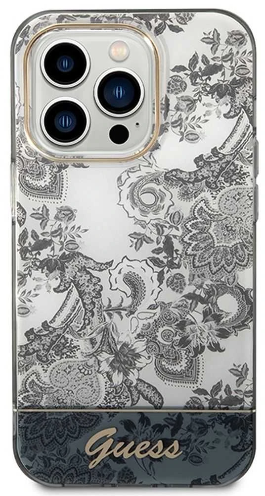 Dėklas GUESS GUHCP14LHGPLHG IPHONE 14 PRO 6.1 "GRAY/GRAY HARDCASE PORCELAIN COLLECTION