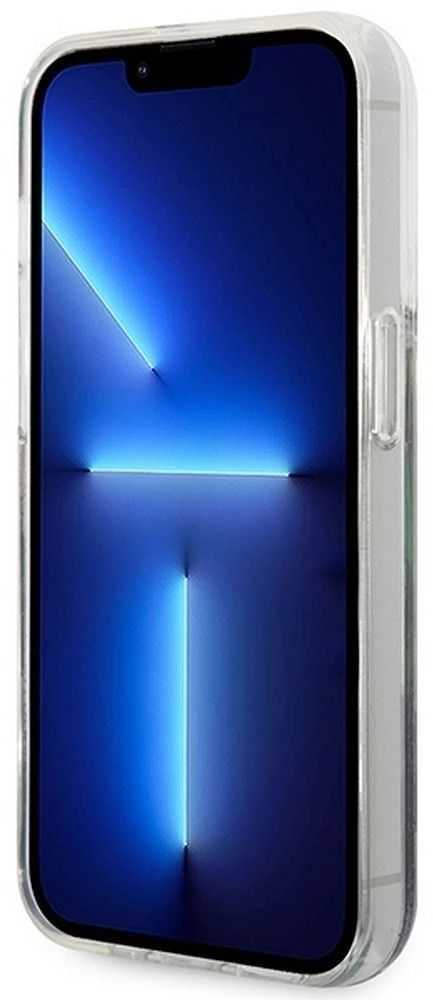 Dėklas GUESS GUHCP14LLFLSB IPHONE 14 PRO 6.1 "Mėlynas/Mėlynas HARDCASE FLOWER LIQUID GLITTER