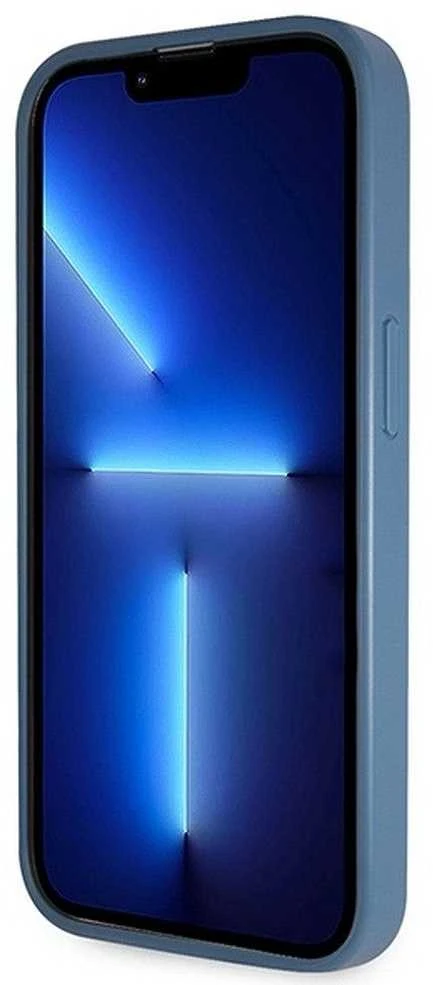 Guess GUHCP14LP4TDSCPB iPhone 14 Pro 6.1″ mėlynas kietas dėklas Crossbody 4G Metal Logo