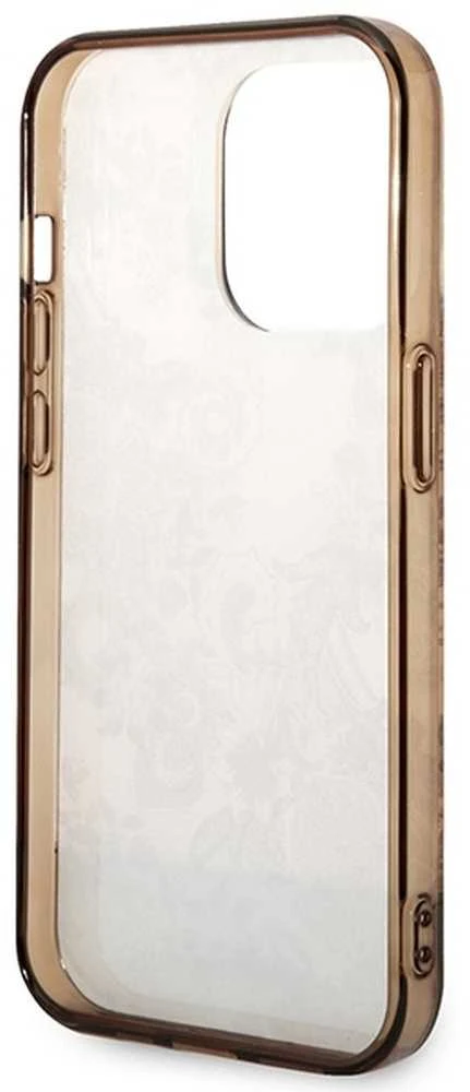 Apple iPhone 14 Pro Max Guess dėklas Porcelain Collection aukso spalvos