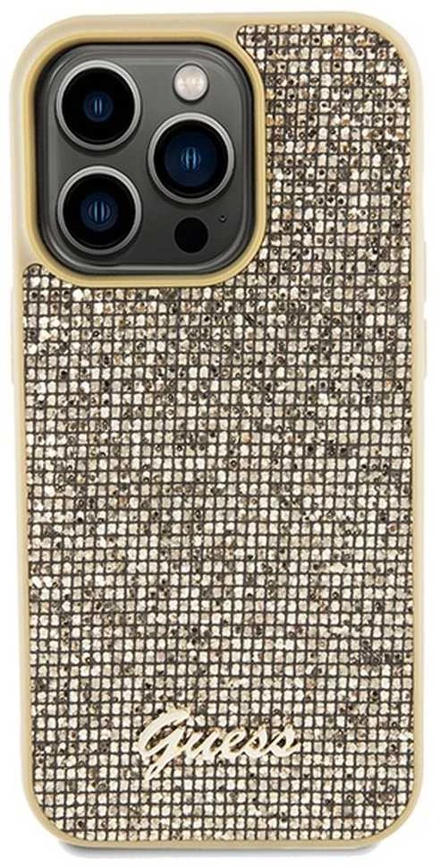 Dėklas GUESS GUHCP14XPMSDGSD IPHONE 14 PRO MAX 6,7 "GOLD / GOLD HARDCASE DISCO METAL SCRIPT