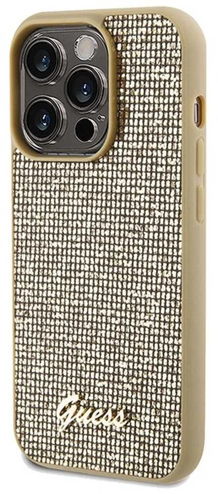 Dėklas GUESS GUHCP14XPMSDGSD IPHONE 14 PRO MAX 6,7 "GOLD / GOLD HARDCASE DISCO METAL SCRIPT