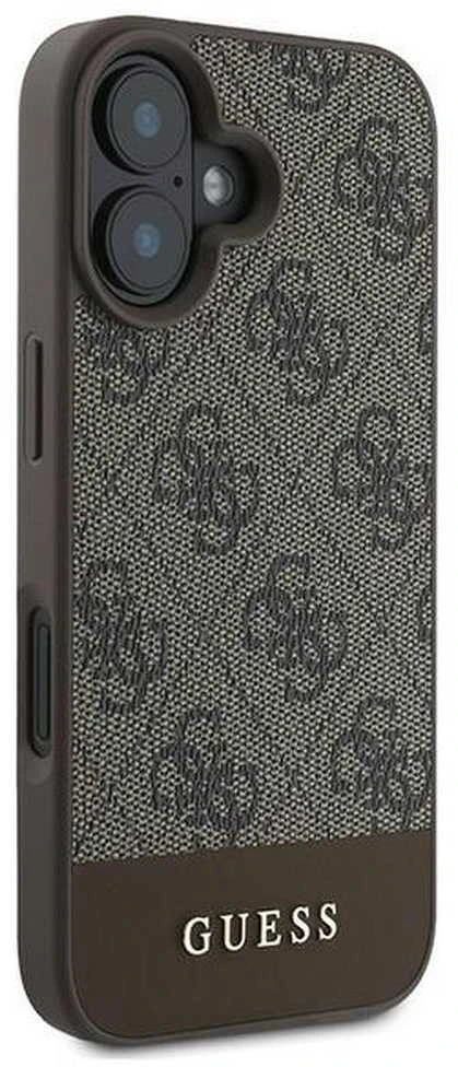 Guess GUHCP16MG4GLBR Apple iPhone 16 Plus 6.7″ rudos spalvos kietas dėklas 4G Bottom Stripe