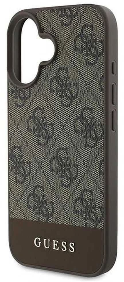 Guess GUHCP16MG4GLBR Apple iPhone 16 Plus 6.7″ rudos spalvos kietas dėklas 4G Bottom Stripe