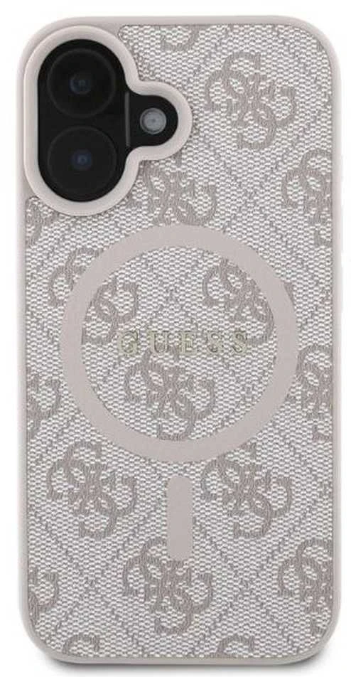 Guess PU Leather 4G Colored Ring MagSafe Apple iPhone 16 Pro Max dėklas telefonui juodos spalvos