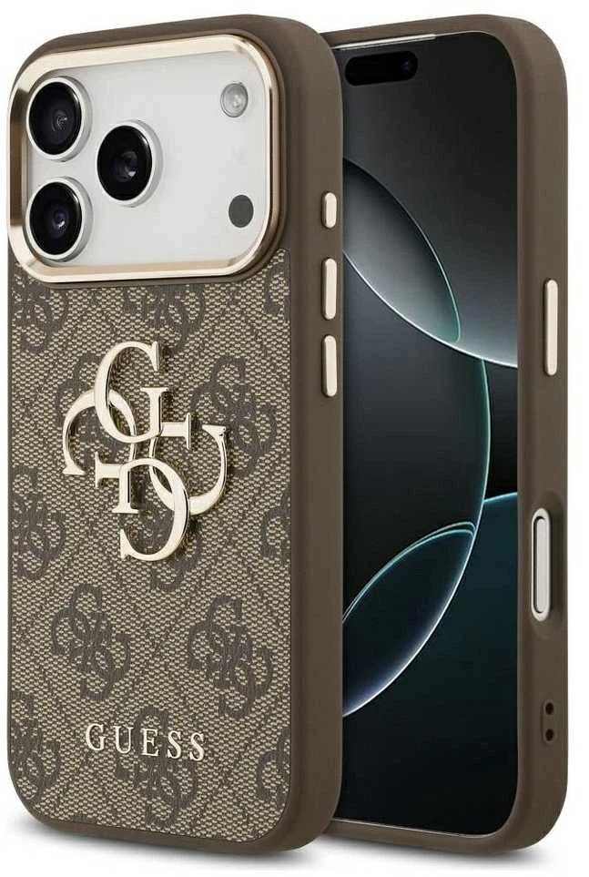 „Guess 4G Big 4G Classic“ logotipo dėklas, skirtas „iPhone Air“ – juodas ir auksinis