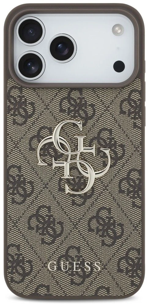 Dėklas Guess 4G Big Logo, skirtas iPhone 18 Pro / iPhone 17 Pro Max, ruda