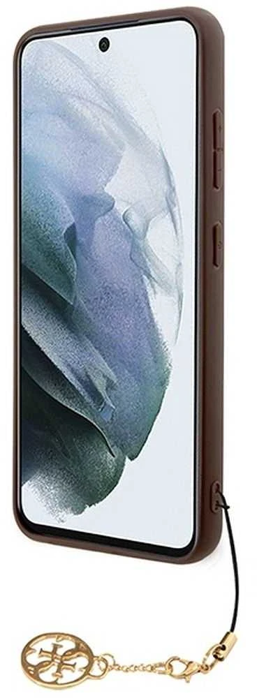 Samsung Galaxy A35 5G Guess dėklas 4G Charms Collection (GUHCSA35GF4GBR) rudos spalvos