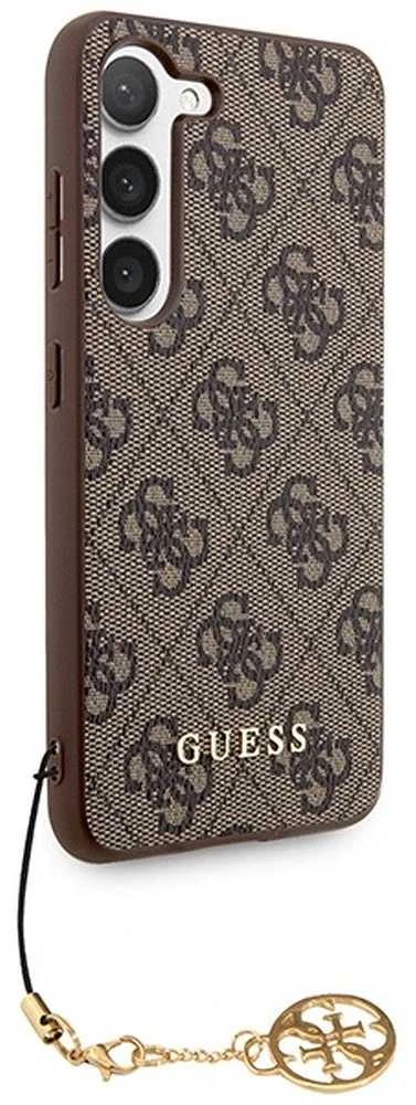 Samsung Galaxy A35 5G Guess dėklas 4G Charms Collection (GUHCSA35GF4GBR) rudos spalvos