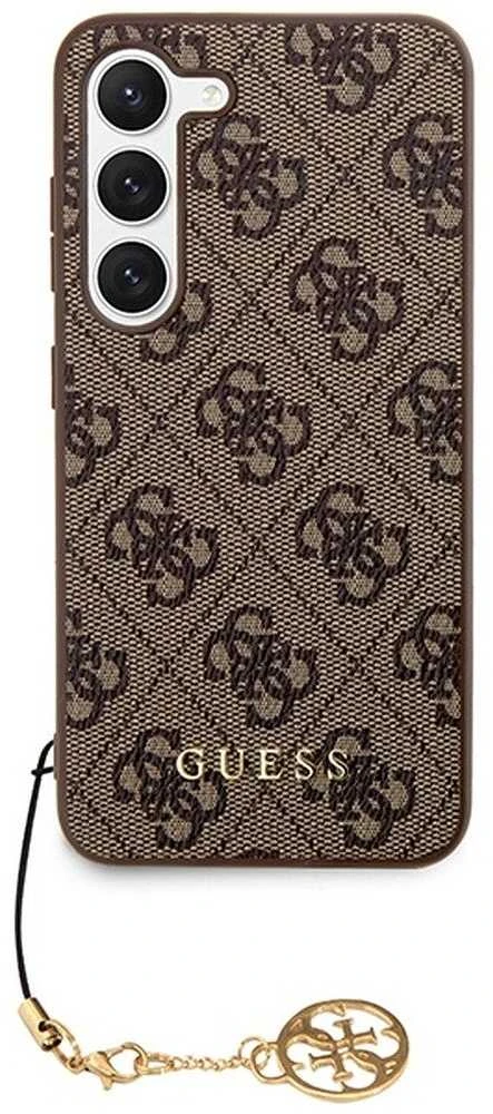Samsung Galaxy A35 5G Guess dėklas 4G Charms Collection (GUHCSA35GF4GBR) rudos spalvos