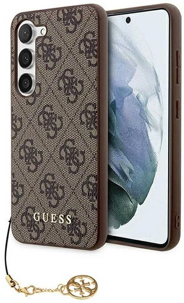 Samsung Galaxy A35 5G Guess dėklas 4G Charms Collection (GUHCSA35GF4GBR) rudos spalvos