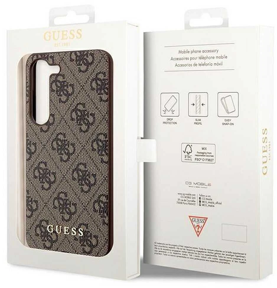 Samsung Galaxy A35 5G Guess dėklas 4G Charms Collection (GUHCSA35GF4GBR) rudos spalvos