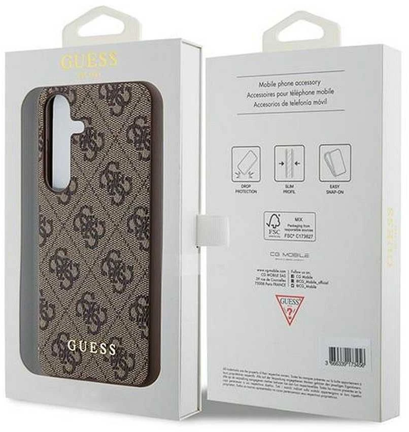 Guess GUOHCSA35G4GFBR A35 A356 rudos spalvos kietas dėklas 4G Metal Gold Logo