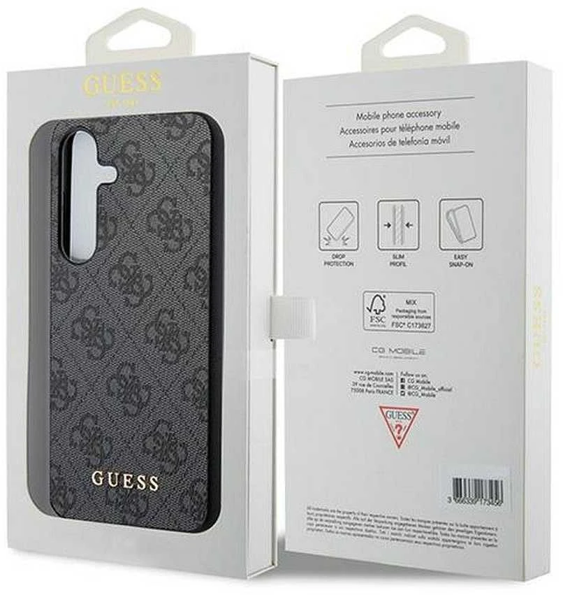 Guess GUOHCSA35G4GFGR A35 A356 juodos spalvos kietas dėklas 4G Metal Gold Logo