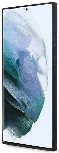 Guess PU 4G Metal Logo dėklas skirtas Samsung Galaxy S24 Ultra pilkos spalvos