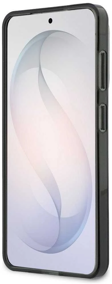 Guess IML 4G Script Metal Logo dėklas skirtas Samsung Galaxy 26 juodos spalvos