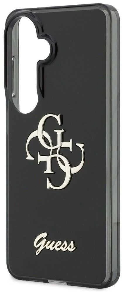 Guess IML 4G Script Metal Logo dėklas skirtas Samsung Galaxy 26 juodos spalvos