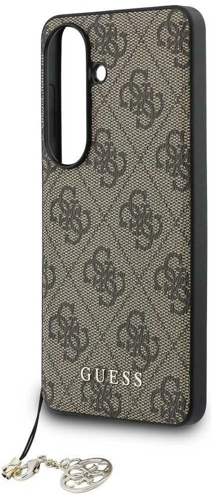 Dėklas Guess 4G Classic Logo Charm MagSafe Samsung Galaxy S26 rudos spalvos