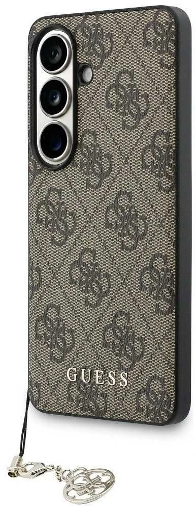 Dėklas Guess 4G Classic Logo Charm MagSafe Samsung Galaxy S26 rudos spalvos