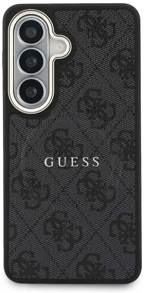 Guess PU Leather 4G Gold Frame Magnetic dėklas skirtas Samsung Galaxy S26 juodos spalvos