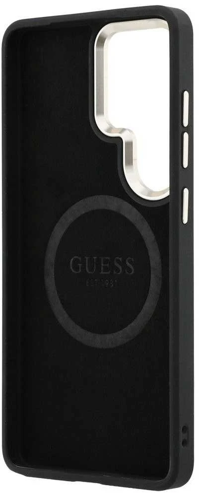 Guess PU Perforated 4G Logo Magnetic dėklas skirtas Samsung Galaxy S26 Ultra rudos spalvos