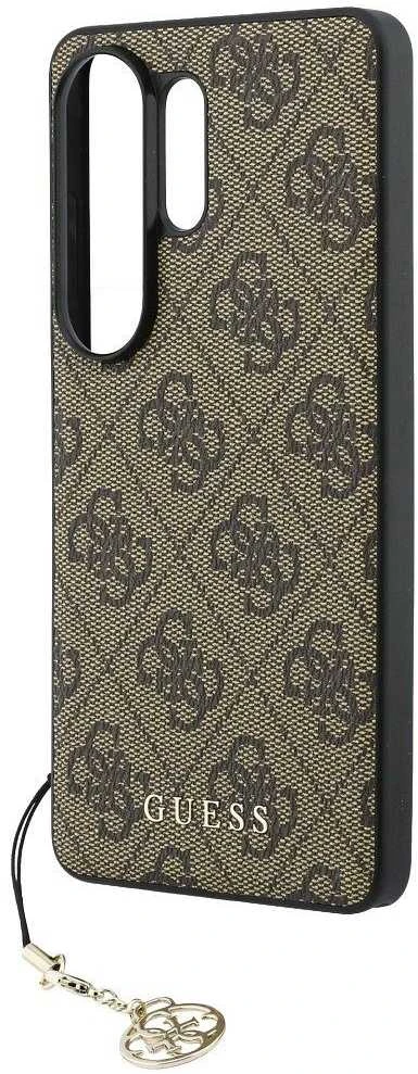 Dėklas Guess 4G Classic Logo Charm MagSafe Samsung Galaxy S26 Ultra rudos spalvos