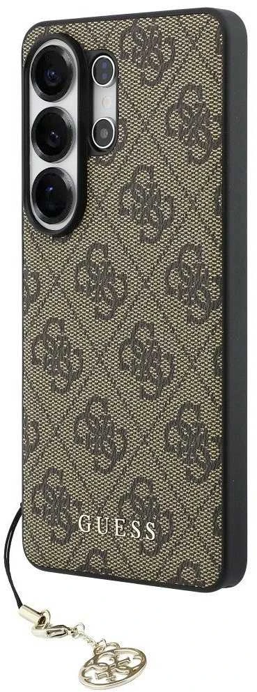Dėklas Guess 4G Classic Logo Charm MagSafe Samsung Galaxy S26 Ultra rudos spalvos