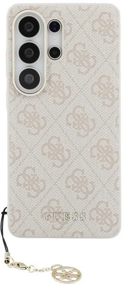 Dėklas Guess 4G Classic Logo Charm MagSafe Samsung Galaxy S26 Ultra rožinės spalvos