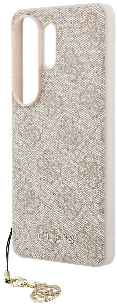 Dėklas Guess 4G Classic Logo Charm MagSafe Samsung Galaxy S26 Ultra rožinės spalvos