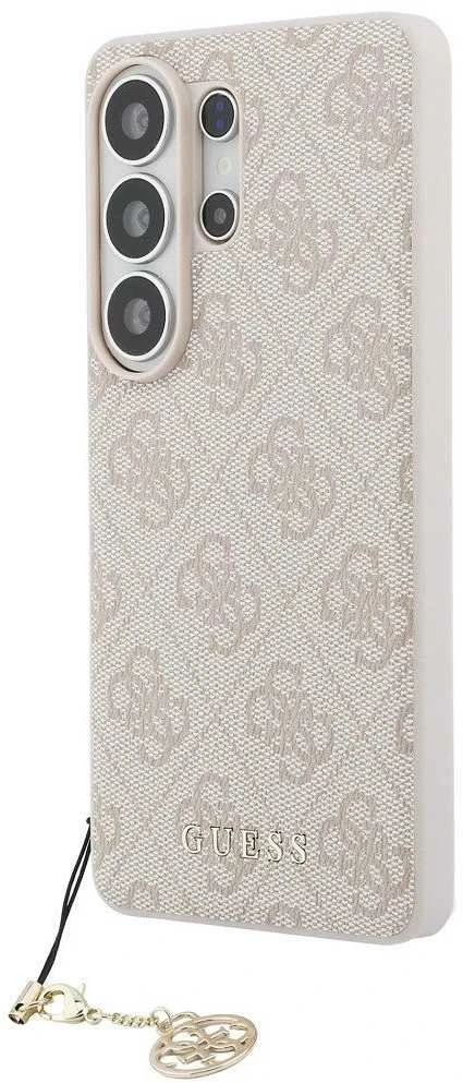 Dėklas Guess 4G Classic Logo Charm MagSafe Samsung Galaxy S26 Ultra rožinės spalvos