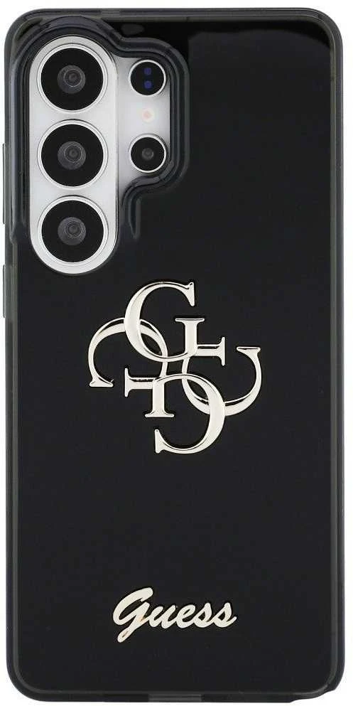 Guess IML 4G Script Metal Logo dėklas skirtas Samsung Galaxy 26 Ultra juodos spalvos