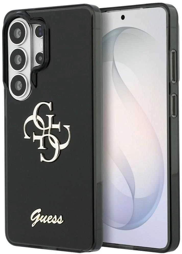 Guess IML 4G Script Metal Logo dėklas skirtas Samsung Galaxy 26 Ultra juodos spalvos