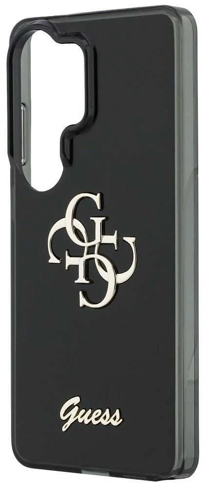 Guess IML 4G Script Metal Logo dėklas skirtas Samsung Galaxy 26 Ultra juodos spalvos