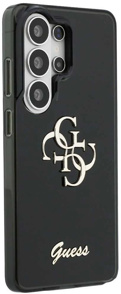 Guess IML 4G Script Metal Logo dėklas skirtas Samsung Galaxy 26 Ultra juodos spalvos